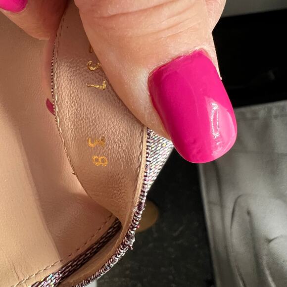 Gianvito Rossi Lurex Fabric Portofino Glitter Metallic Heels Multicolor Size 6 - Picture 15 of 16